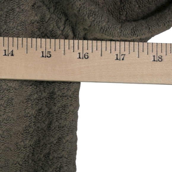 Eddie Bauer Knit Sweater Women Large Green Wool Cashmere Blend Cropped Soft Cozy - Picture 11 of 12